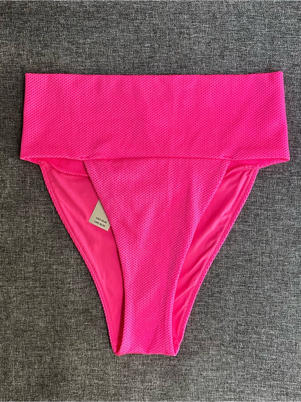 NWT Aerie Shine Pique Banded High Cut Cheeky
Bikini Bottom Pink Infusion Swim S